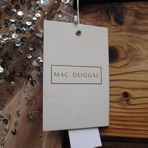Mac Duggal 93552 Women ONE SHOULDER SHEER HAND BEADED MINI DRESS - Picture 14 of 15
